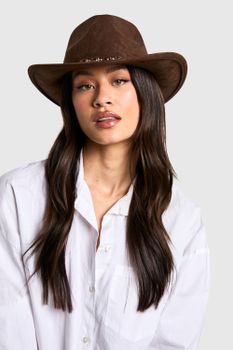 Sombrero Vaquero Estilo Western Con Tira, Beige