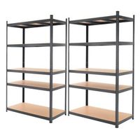 set 2x estanterra de taller 200 x 100 x 60 cm antracita ecd germany