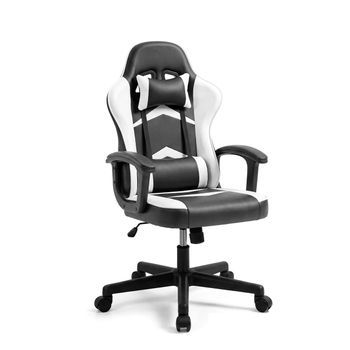 Silla Gaming Reclinable Y Con Altura Ajustable 116-125 Cm Raptor Negro - Blanco 50 X 125 X 68 Cm