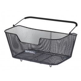 Basil Cesto Con Asa Trasero Base Acero Negro (48x30x23 Cm)(15l)
