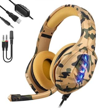 Auriculares Dam Electronics SY733MV con cable minijack Gaming Cancelación Micrófono LED RGB Negros