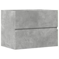 mueble de bano madera de ingenieria gris hormigon 60x385x45 cm vidaxl
