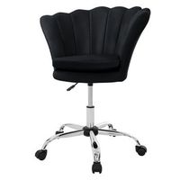 silla de oficina con ruedas y respaldo 68x68 cm negro ml-design