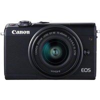 canon eos m100 mirrorless camera with ef-m 15-45 mm f35-63 lens - black black