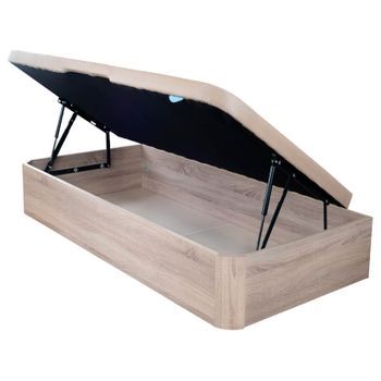 Arcón Canapé Abatible Lateral Relax 3d Altura 32 Cm - Natural - 90x190 Cm