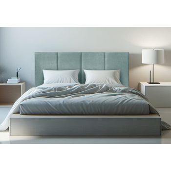 Cabecero Cama Granada Tapizado Tejido Antimanchas 150x70 Cm Verde Agua
