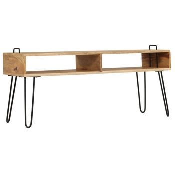Mueble Para Tv Madera De Mango Maciza 110x35x45 Cm