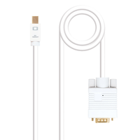 conversor nano cable mini displayportmacho a vgamacho 2m blanco