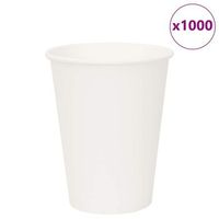 tazas de cafe de papel 1000 uds 12oz 300ml blanco vidaxl