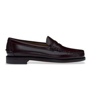Sebago para hombre. 7000300 Mocasines de Piel Classic Dan marrón burdeos (45), Plano, 1 a 3cm, Ninguno, Casual, Fiesta, Clásico