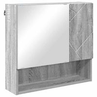 armario con espejo gris sonoma 59 x 17 x 55 cm vidaxl
