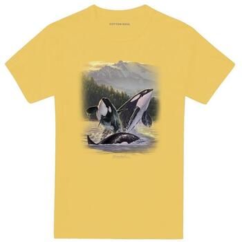 Wildlife Camiseta Breaching Orcas para mujer