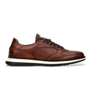 Martinelli para hombre. 1606-2791LA Zapatillas de Piel Walden marrón (44), Plano, Cordones, Casual