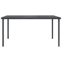 mesa de comedor de jardin  mesa de exterior acero gris antracita 150x90x74 cm