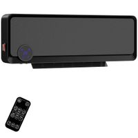homcom calefactor electrico de pared 1000w2000w estufa con pantalla led ipx2 y mando a distancia 56x185x117 cm negro   aosom espana