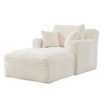 tumbona cama pana urban meuble 33x33x127cm - beige