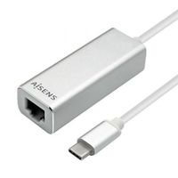 adaptador aisens a109-0341 usb-c a rj45 1000mbps gigabit plata 15cm