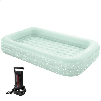Colchón Hinchable Infantil con Estructura Extraíble, 107x168x25 Cm, Azul