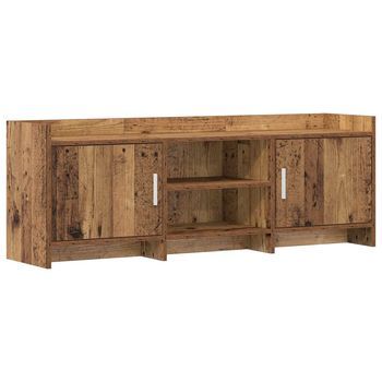 Mueble De Tv 130 X 33 X 47 Cm Madera Envejecida Vidaxl