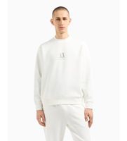 ax armani exchange para hombre xm000368af10818u0009 sudadera bordada blanco l casual algodon