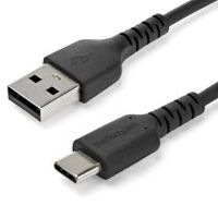 startechcom cable de carga usb-a a usb-c de 2m - cable de carga rapida y sincronizacian usb 20 de servicio pesado - cable de datos usb 20- resistente con fibra de aramida - mm - 3a - negro