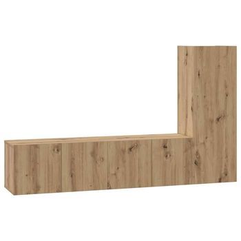 Conjunto De Mueble De Tv 3 Piezas Roble Artisan 60 X 30 X 30 Cm