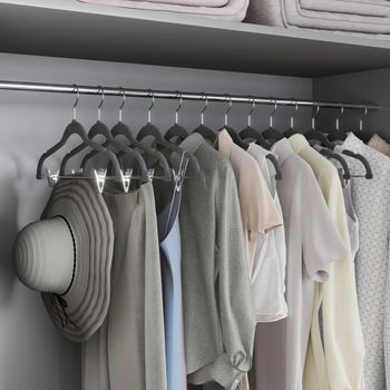 20 perchas para pantalones con clips ajustables de terciopelo gris