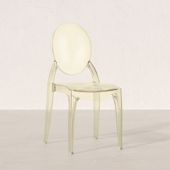 Silla De Comedor Transparente - Estilo Victoria  Ámbar