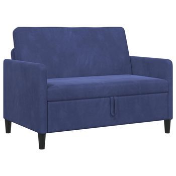 Sofá Con Almacenamiento Azul Policía 122 X 78 X 87 Cm Poliéster Vidaxl