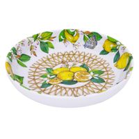 plato hondo de melamina decorado con limon o