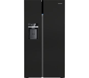 GRUNDIG American-Style Fridge Freezer Black GSBS16312B, Black