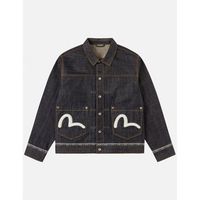 evisu chaquetas 2eshtm6dj1001 ht logo selvedge denim jac-indx raw indigo para hombre
