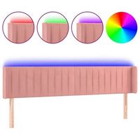 cabecerocabecero camapanel de cabecera con led de terciopelo rosa 203x16x7888 cm