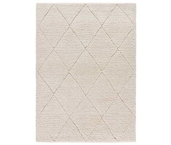 Alfombra de estilo escandinavo en blanco atesa, 60x120 cm - atticgo