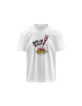Camiseta Kappa Glesto Tbar Hombre Blanco