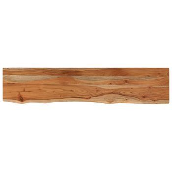Estante Pared Rectangular Madera Acacia Borde Vivo 90x20x3,8 Cm Vidaxl