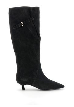 botas tubo de ante con hebilla black 39