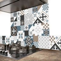 frente de cocina panel trasero aluminio - 60 x 70 cm - azul