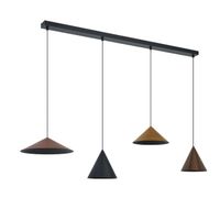 lampara colgante led cono 4x5w