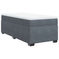 cama tapizada 200x100x46 cm tejido - gris