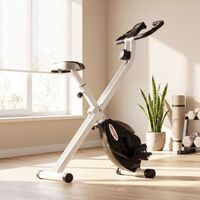 bicicleta estatica plegable sportnow acero 97x43x110 cm blanco