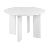 mesa de comedor de madera de mdf 120 cm blanco cosmo