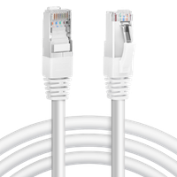 aigostar cable ethernet cat7 de 5m cable de red redondo rj45 gigabit lan de alta velocidad de10gbps y 600mhz para switch ruter modem panel de conexion pc blanco