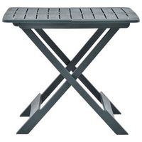 mesa de jardin  mesa de exterior plegable de plastico verde 79x72x70 cm