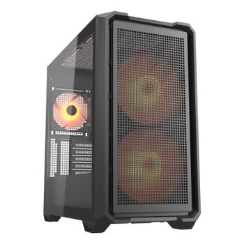 Torre gaming Cougar MX600 MINI Negro, Mini Tower, micro ATX, 2x160mm ARGB, USB-C