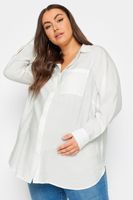 bump it up maternity camisa blanca bolsillo