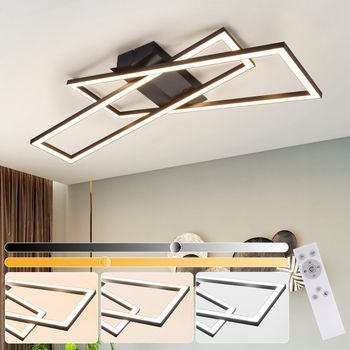Lámpara De Techo Led Nettlife Para Salón, Color Negro, 36 W, Regulable, Para Oficina, Habitación Infantil