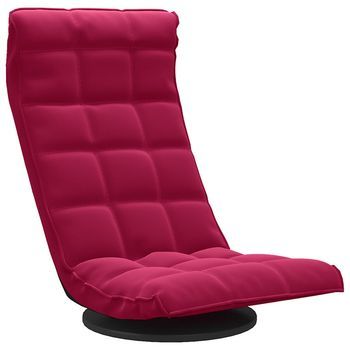 Silla De Suelo Giratoria De Terciopelo Rojo Tinto Vidaxl