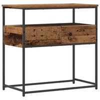 vidaxl mesa consola madera envejecida 75 x 40 x 75 cm