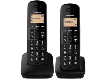 Teléfono - Panasonic KX-TGB612, 2 Terminales, Bloqueo de llamadas, 50 contactos, Resistente a golpes, Negro